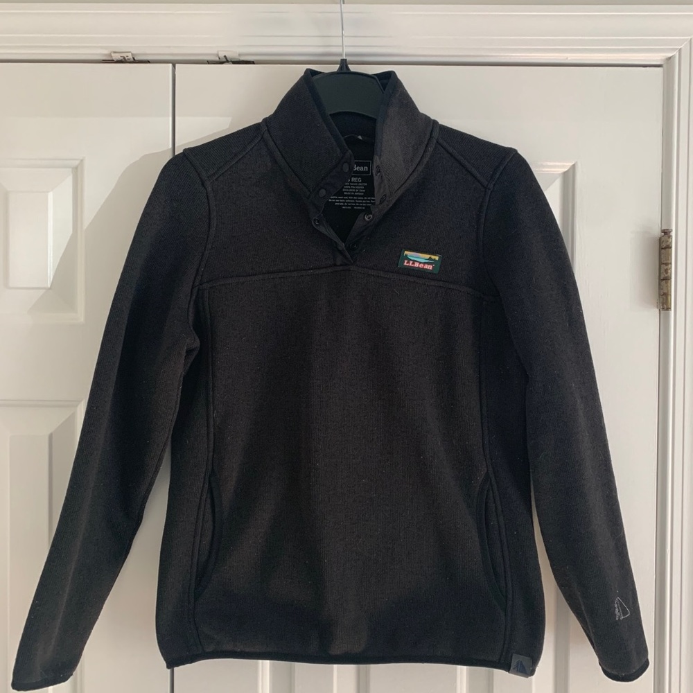 LL Bean better sweater black small